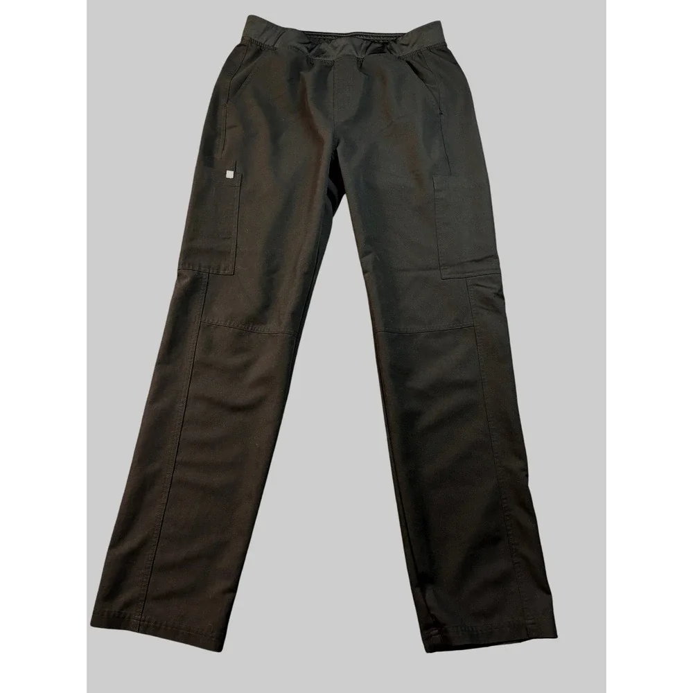 FIGS Axim Cargo Scrub Pants Mens Large Black Technical Collection T2001 Straight